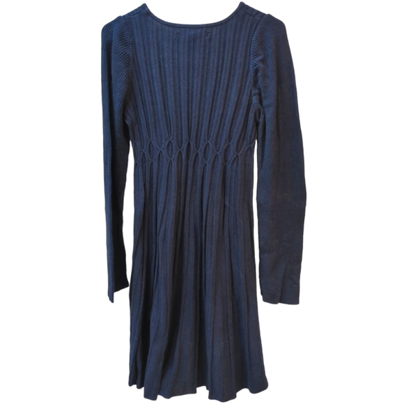 Max Studio Sweater Dress, Fitted, Pleated, Large, soft cotton Midi Tunic - Picture 6 of 12